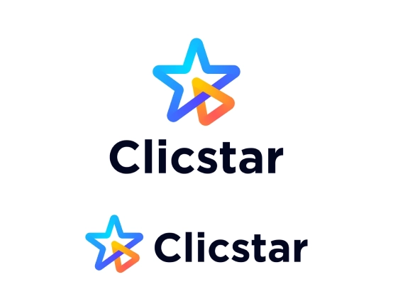 Clicstar Logo and Brand Identity Design