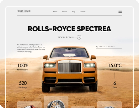 Rolls-Royce Website Landing Page Design