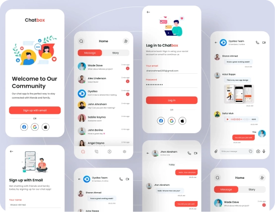 Online Chatting Mobile App Design