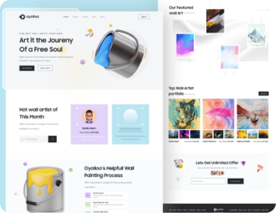 WallArt Gallery Landing Page Design